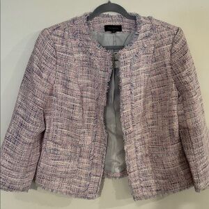 Talbots Light Pink Tweed Jacket. NWT